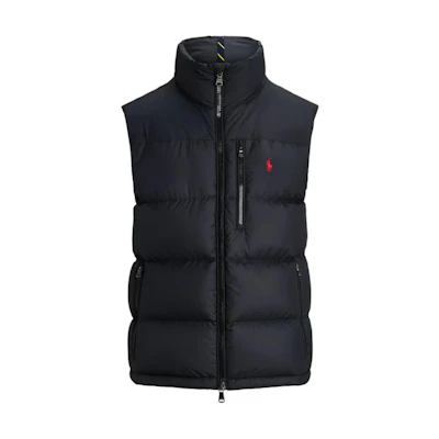 Polo Ralph Lauren Logo Embroidered Sleeveless Zip Vest Men’s Black 710940236-001