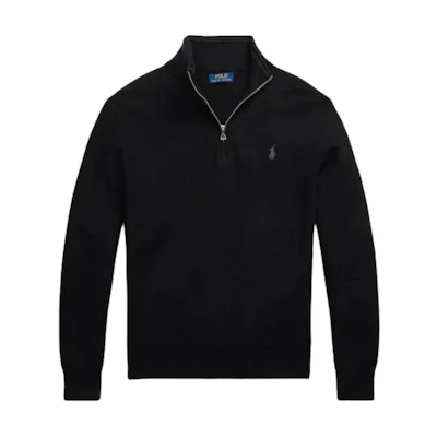 Polo Ralph Lauren Logo Embroidered Turtleneck Sweater Black (). 710932304-505