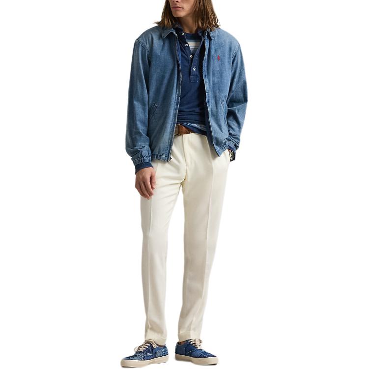 Polo Ralph Lauren Logo Embroidered Zip-Up Denim Jacket  Blue Long Sleeve MNPOOTW16021603-400 圖 3