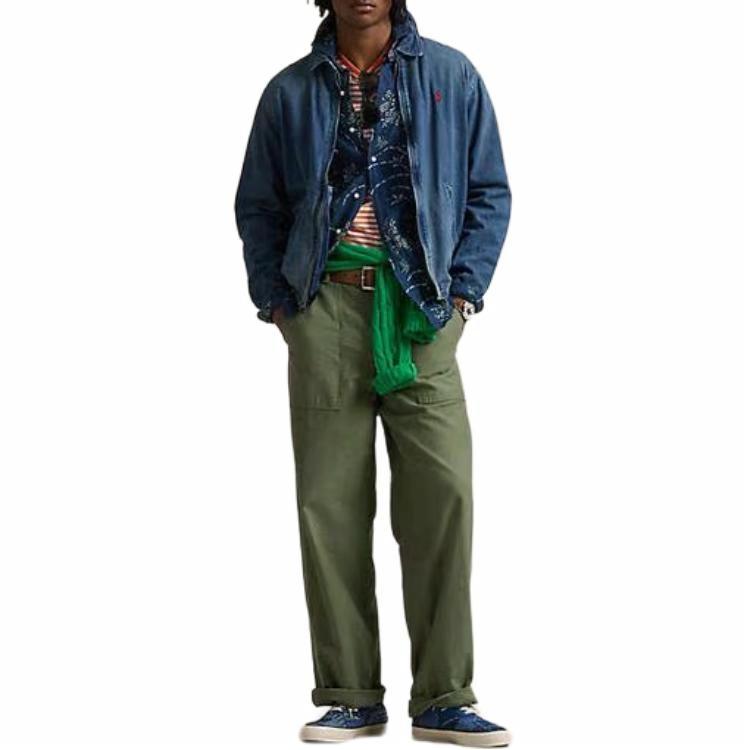 Polo Ralph Lauren Logo Embroidered Zip-Up Denim Jacket  Blue Long Sleeve MNPOOTW16021603-400 圖 4