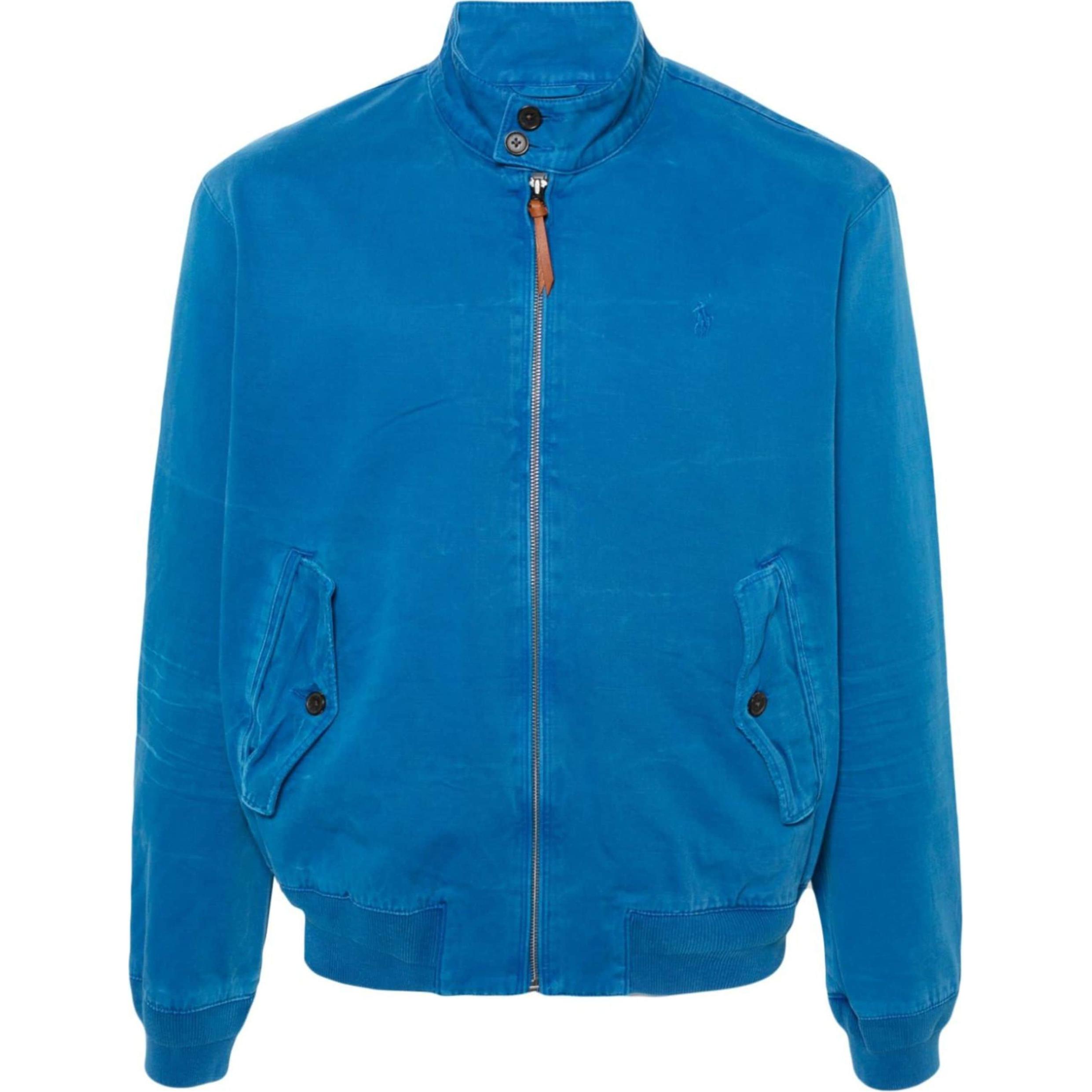 Polo Ralph Lauren Logo Embroidered Zip-Up Jacket Blue  Long Sleeve. 710928484C-001