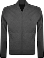 Polo Ralph Lauren Logo Embroidered Zip-Up Jacket Charcoal Gray 710842844-008 Polo Ralph Lauren Logo Embroidered Zip-Up Jacket Charcoal Gray 710842844-008
