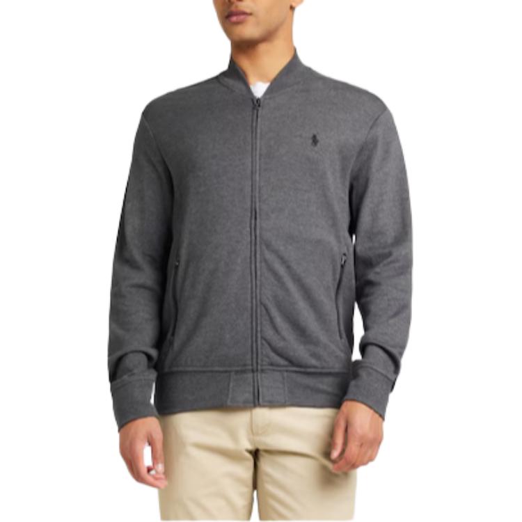 Polo Ralph Lauren Logo Embroidered Zip-Up Jacket Charcoal Gray 710842844-008 圖 3