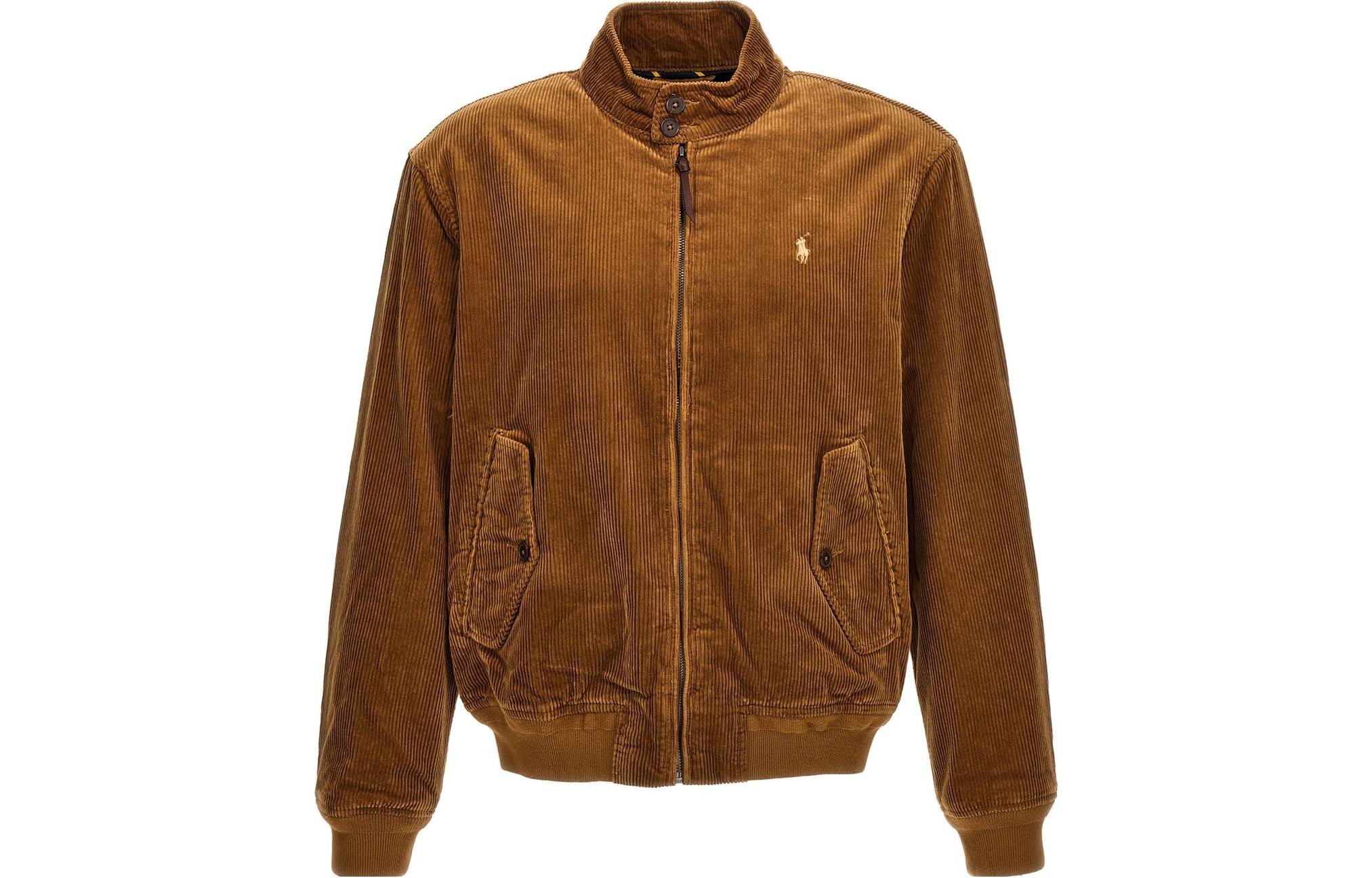 Polo Ralph Lauren Logo Embroidered Zip-Up Stand Collar Jacket Brown Men’s. 914227002-BEIGE 圖 2