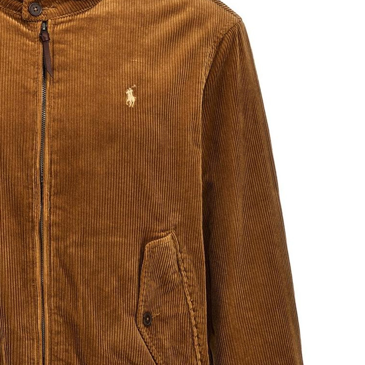 Polo Ralph Lauren Logo Embroidered Zip-Up Stand Collar Jacket Brown Men’s. 914227002-BEIGE 圖 5