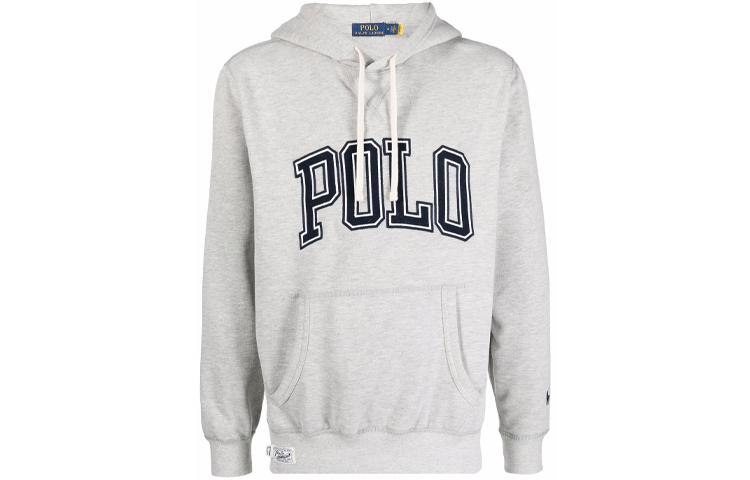 Polo Ralph Lauren Logo Gray Hoodie  Casual Sweatshirt. 710823897-002