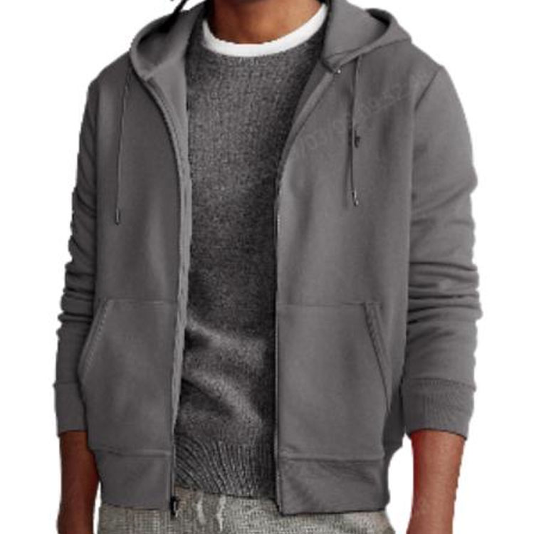 Shop Polo Ralph Lauren 软标志连帽外套 深灰色 710662094-028