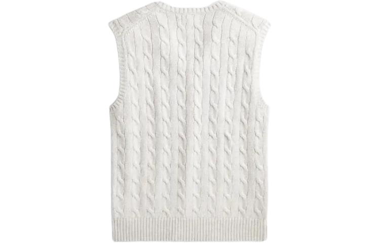 Lookbook Polo Ralph Lauren Logo 針織麻花V領休閒背心 灰色 710766173-004