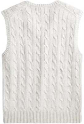 Polo Ralph Lauren Logo 針織麻花V領休閒背心 灰色 710766173-004 Lookbook Polo Ralph Lauren Logo 針織麻花V領休閒背心 灰色 710766173-004