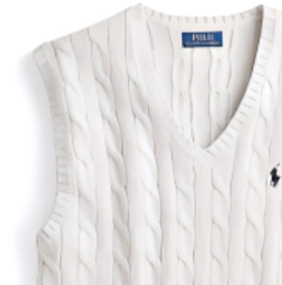 Polo Ralph Lauren Logo 針織麻花V領休閒背心 灰色 710766173-004 Sizing Polo Ralph Lauren Logo 針織麻花V領休閒背心 灰色 710766173-004