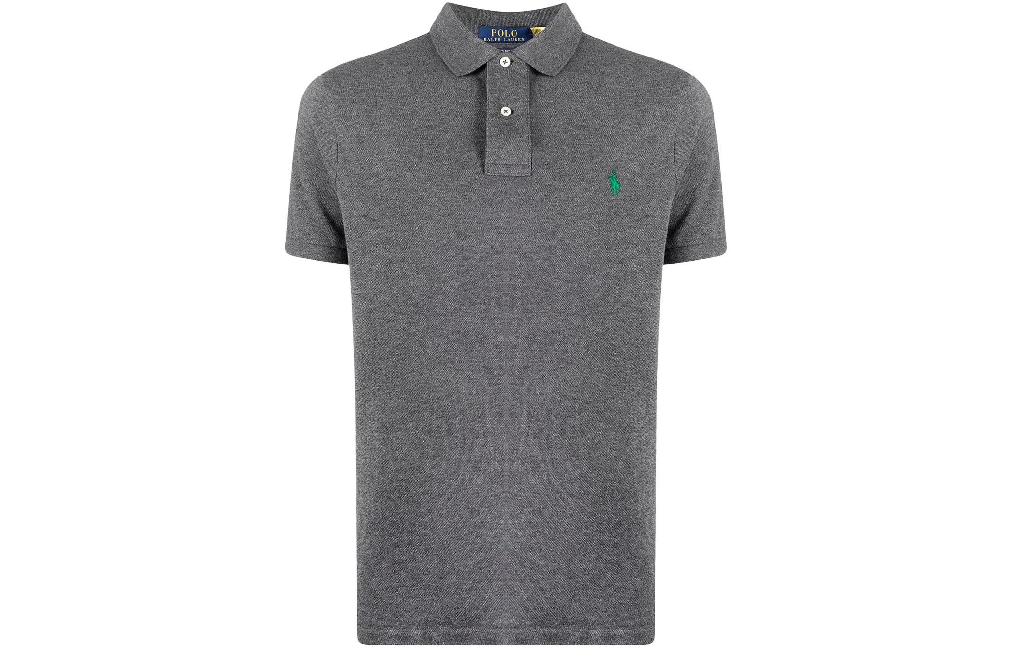 Polo Ralph Lauren Logo Patch Short Sleeve Polo Shirt Unisex Grey 710782592-002 圖 2