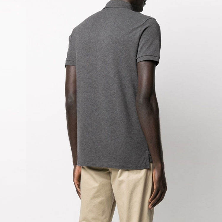 Polo Ralph Lauren Logo Patch Short Sleeve Polo Shirt Unisex Grey 710782592-002 圖 4