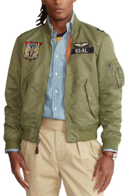 Polo Ralph Lauren Jaket Kasual Zip Logo Patch Hijau Tentera 710833801-001 Shop Polo Ralph Lauren Jaket Kasual Zip Logo Patch Hijau Tentera 710833801-001