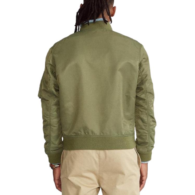 Purchase Polo Ralph Lauren Jaket Kasual Zip Logo Patch Hijau Tentera 710833801-001