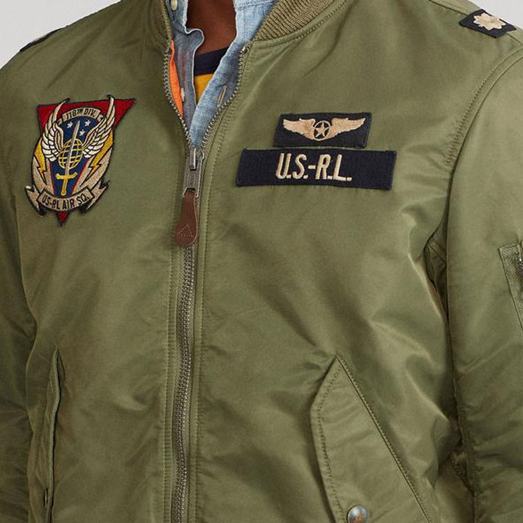 Details for Polo Ralph Lauren Jaket Kasual Zip Logo Patch Hijau Tentera 710833801-001