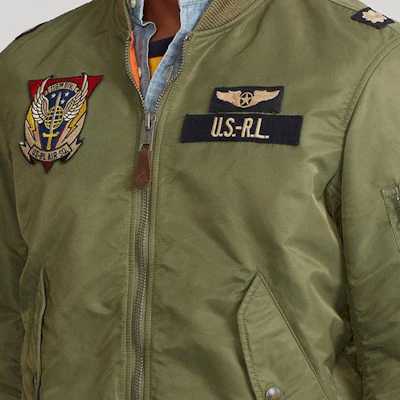 Polo Ralph Lauren Jaket Kasual Zip Logo Patch Hijau Tentera 710833801-001 Details for Polo Ralph Lauren Jaket Kasual Zip Logo Patch Hijau Tentera 710833801-001