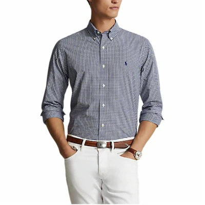 Polo Ralph Lauren Logo Plaid Print Long Sleeve Shirt Blue 710978350001 Lookbook Polo Ralph Lauren Logo Plaid Print Long Sleeve Shirt Blue 710978350001