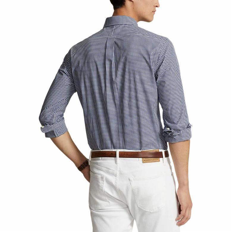 Polo Ralph Lauren Logo Plaid Print Long Sleeve Shirt  Blue 710978350001 圖 4