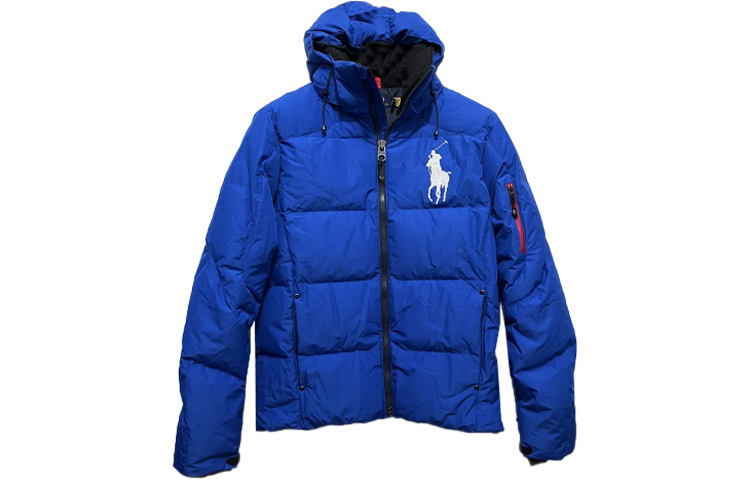 Polo Ralph Lauren Logo Print Hooded Puffer Jacket  Blue 710716127-004
