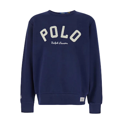 Polo Ralph Lauren Logo Printed Crewneck Long Sleeve Sweatshirt Blue Men. 710952041-001