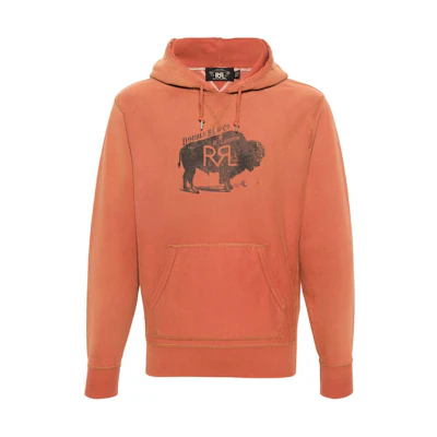 Polo Ralph Lauren Logo Printed Orange Casual Hoodie for Men. 782911476-001