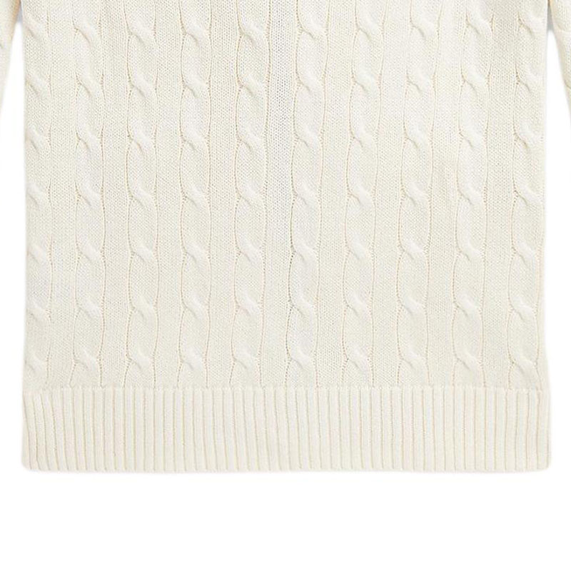 Sizing Polo Ralph Lauren Logo Stand Collar Beige Long Sleeve Sweater for Men MNPOSWE16821956101