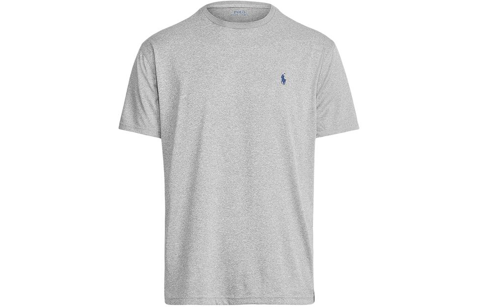 Order Polo Ralph Lauren 男款灰色寬鬆刺繡小馬標圓領T恤 710867065-004