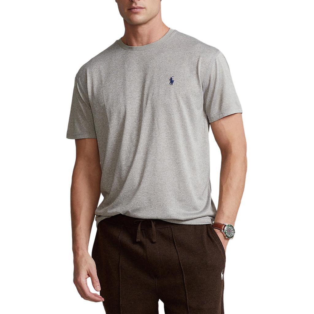 Purchase Polo Ralph Lauren 男款灰色寬鬆刺繡小馬標圓領T恤 710867065-004