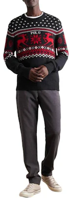 Polo Ralph Lauren Men’s Black Crewneck Letter Logo Knit Sweater Casual Fit. 710919623-001 Lookbook Polo Ralph Lauren Men’s Black Crewneck Letter Logo Knit Sweater Casual Fit. 710919623-001