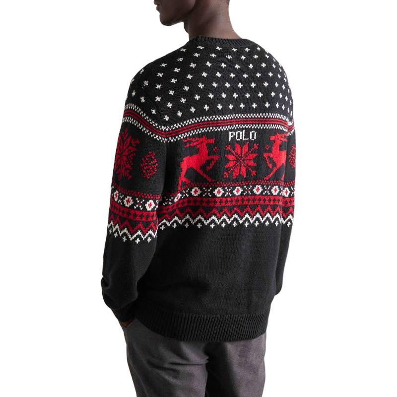 Polo Ralph Lauren Men’s Black Crewneck Letter Logo Knit Sweater Casual Fit. 710919623-001 圖 4