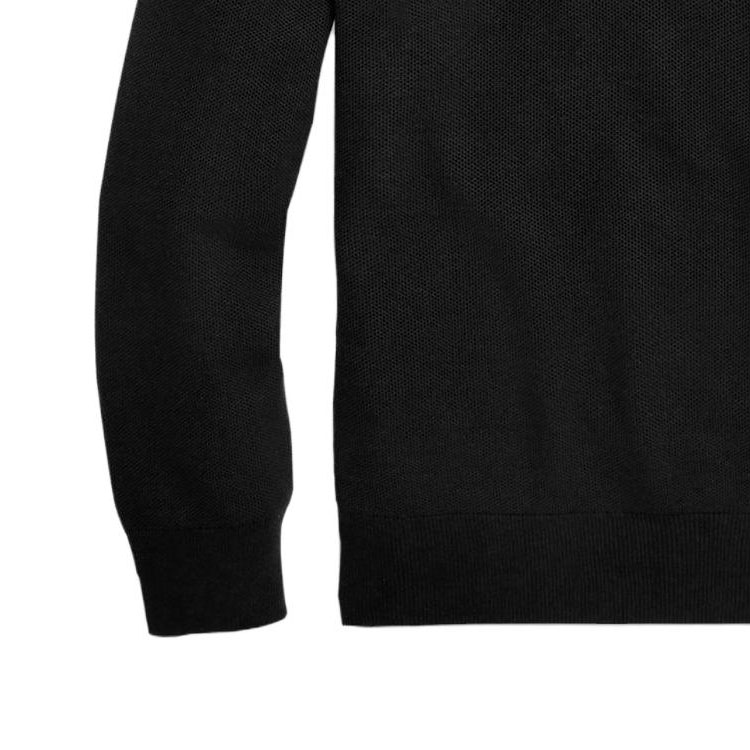 Sizing Polo Ralph Lauren 男士黑色半拉鍊毛衣，附刺繡標志設計 710697637-023