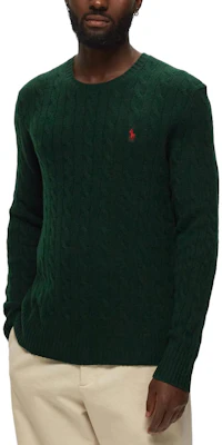 Polo Ralph Lauren Men’s Green Crewneck Sweater with Small Pony Embroidery. 710876762-004 Lookbook Polo Ralph Lauren Men’s Green Crewneck Sweater with Small Pony Embroidery. 710876762-004