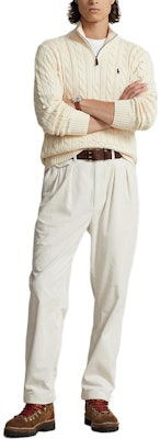 Polo Ralph Lauren 男裝象牙色刺繡動物半拉鏈針織毛衣 MNPOSWE16820913-101 Lookbook Polo Ralph Lauren 男裝象牙色刺繡動物半拉鏈針織毛衣 MNPOSWE16820913-101