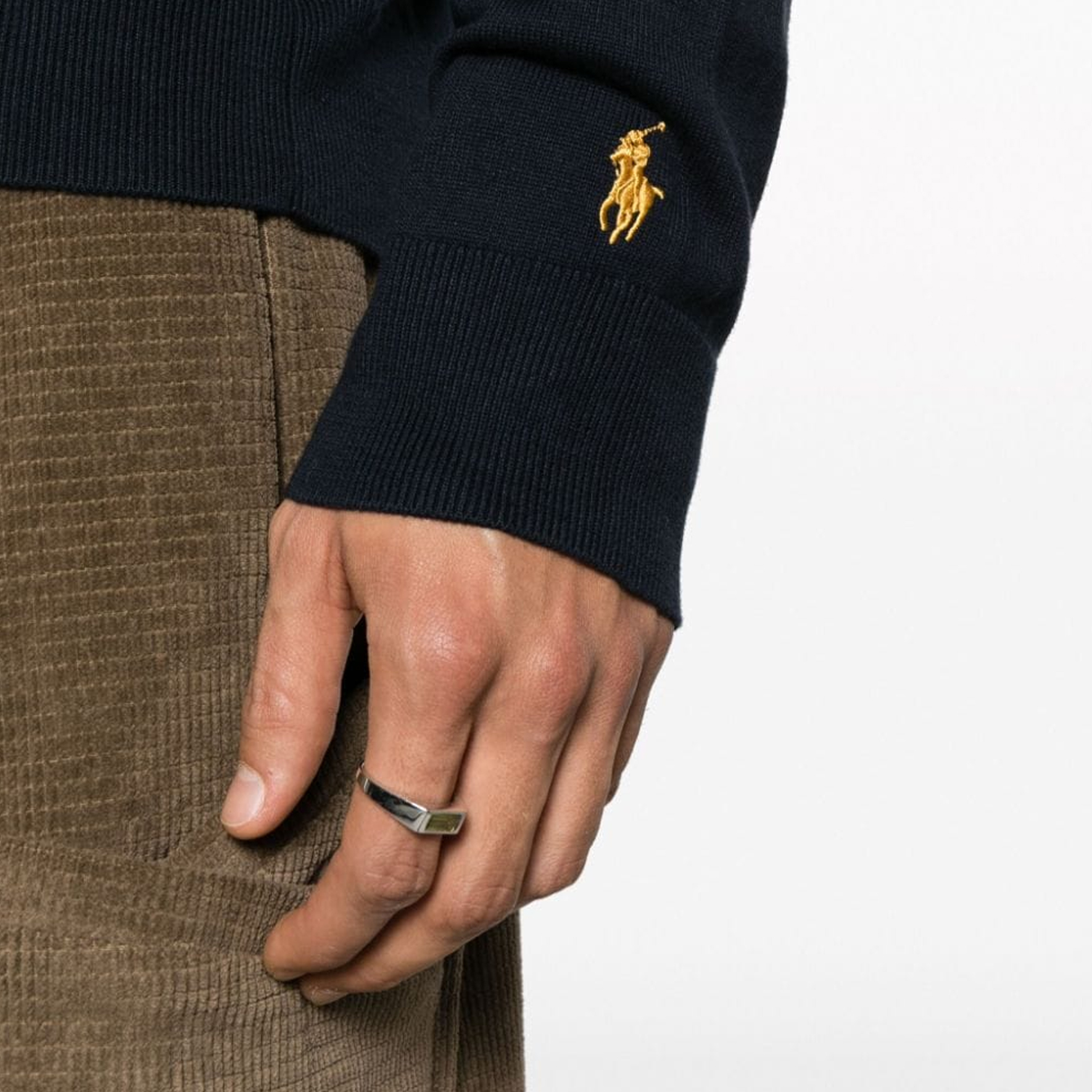 Details for Polo Ralph Lauren 男士海军蓝刺绣标志针织套头毛衣. 710919772-001