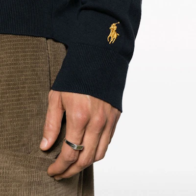 Polo Ralph Lauren 男士海军蓝刺绣标志针织套头毛衣. 710919772-001 Details for Polo Ralph Lauren 男士海军蓝刺绣标志针织套头毛衣. 710919772-001