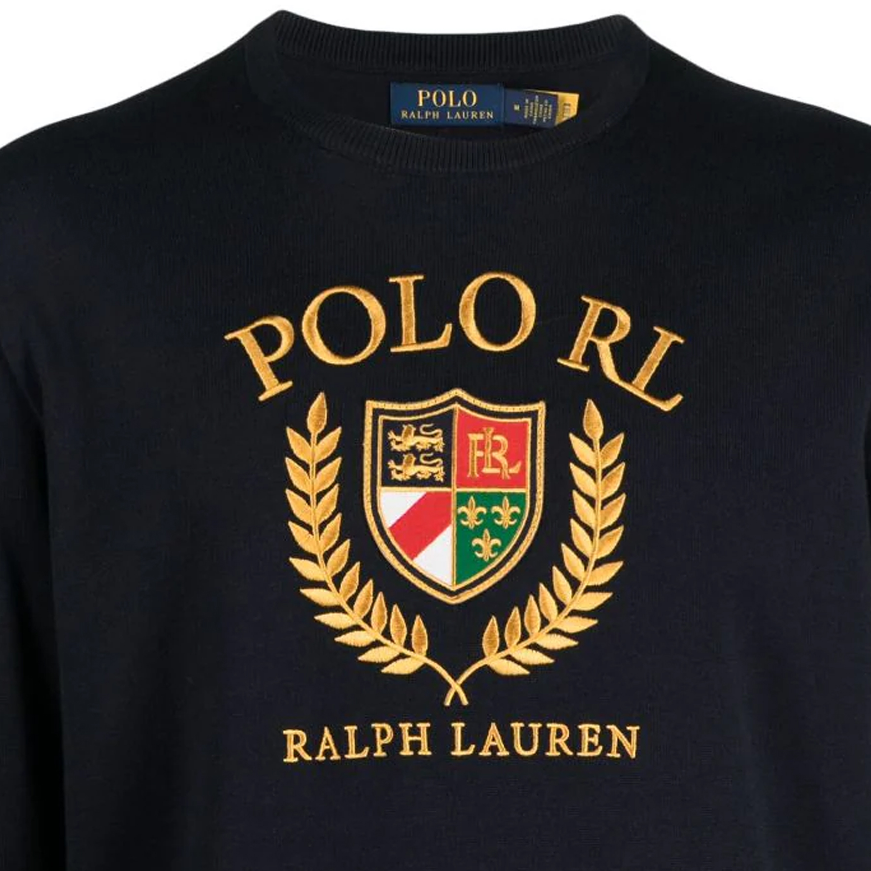 Sizing Polo Ralph Lauren 男士海军蓝刺绣标志针织套头毛衣. 710919772-001