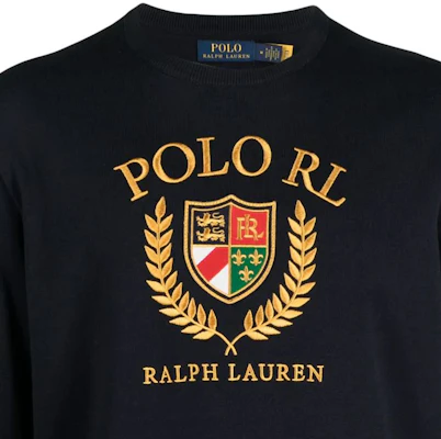 Polo Ralph Lauren 男士海军蓝刺绣标志针织套头毛衣. 710919772-001 Sizing Polo Ralph Lauren 男士海军蓝刺绣标志针织套头毛衣. 710919772-001