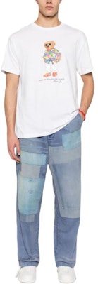 폴로 랄프 로렌 남성 릴렉스 핏 패치워크 디스트레스 팬츠 라이트 블루. 710910720-001 Lookbook 폴로 랄프 로렌 남성 릴렉스 핏 패치워크 디스트레스 팬츠 라이트 블루. 710910720-001