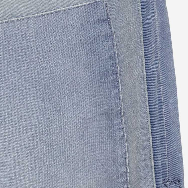 Details for 폴로 랄프 로렌 남성 릴렉스 핏 패치워크 디스트레스 팬츠 라이트 블루. 710910720-001