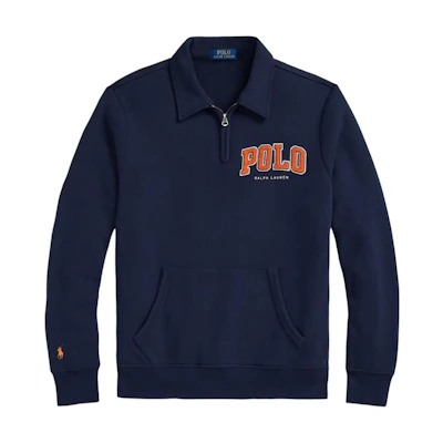 Polo Ralph Lauren Nautical Blue Fleece Collar Sweatshirt with RL Logo MNPOKNI16824157-410