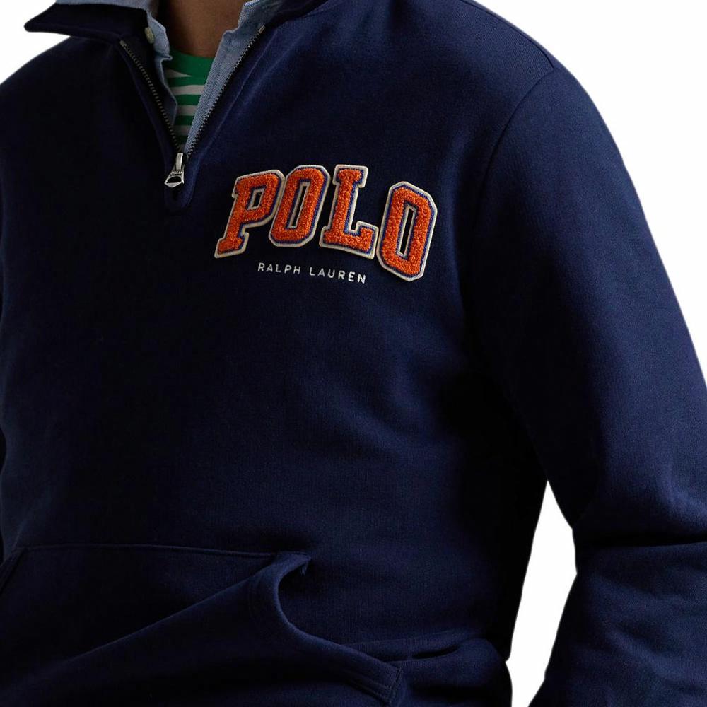 Polo Ralph Lauren Nautical Blue Fleece Collar Sweatshirt with RL Logo MNPOKNI16824157-410 圖 6