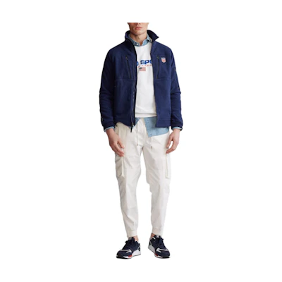 Polo Ralph Lauren Navy Blue Solid Fleece Long Sleeve Zip-Up Jacket MNPOKNI16820315-410