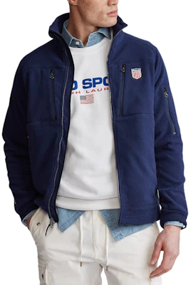 Polo Ralph Lauren 海軍藍純色抓毛長袖拉鍊外套 MNPOKNI16820315-410 Lookbook Polo Ralph Lauren 海軍藍純色抓毛長袖拉鍊外套 MNPOKNI16820315-410