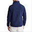 Shop Polo Ralph Lauren 海軍藍純色抓毛長袖拉鍊外套 MNPOKNI16820315-410