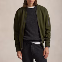 Lookbook Polo Ralph Lauren Olive Green Embroidered Pony Bomber Jacket Long Sleeve. MNPOKNI16823683