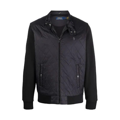 Polo Ralph Lauren Padded Patchwork Zip Jacket Black - Outerwear. 710850416001