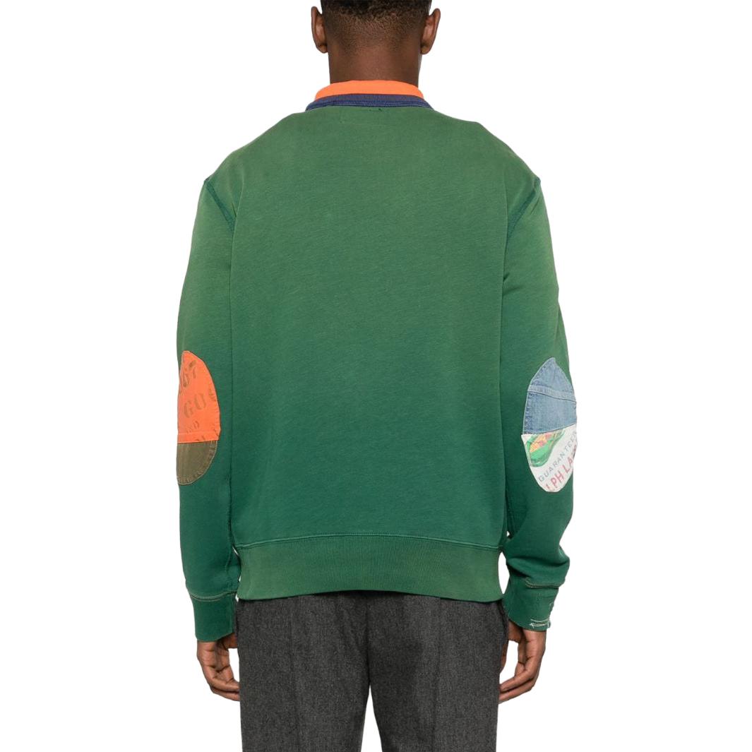 Polo Ralph Lauren Patchwork Crewneck Sweatshirt Green  Apparel. 710920303-001 圖 4