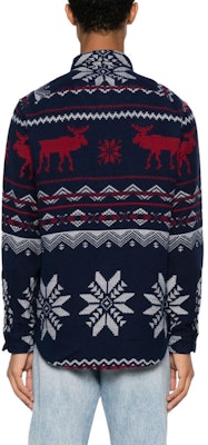 Polo Ralph Lauren 藍色圖案提花長袖襯衫 710918886-001 Shop Polo Ralph Lauren 藍色圖案提花長袖襯衫 710918886-001