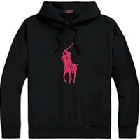 Polo Ralph Lauren Pink Pony Black Hoodie Loose Fit with Embroidered Logo. MNPOKNI16823819 Polo Ralph Lauren Pink Pony Black Hoodie Loose Fit with Embroidered Logo. MNPOKNI16823819