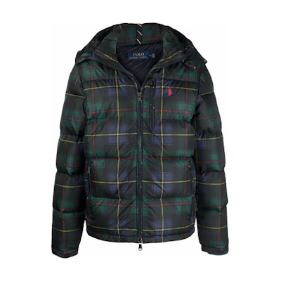 Polo Ralph Lauren Plaid Down Puffer Jacket with Logo Embroidery - Winter Styles. 710850524PI-001